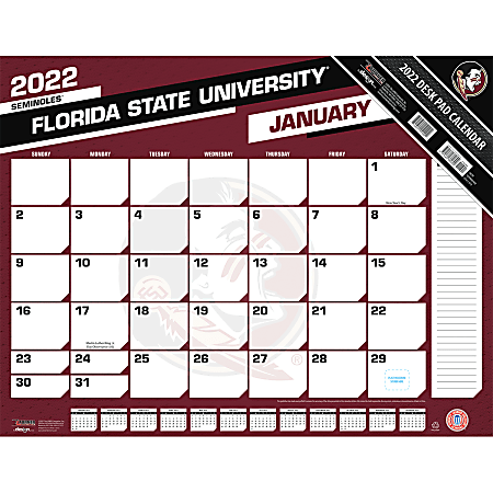 Florida State University Calendar 2022 Lang Turner Monthly Calendar Florida 2022 - Office Depot
