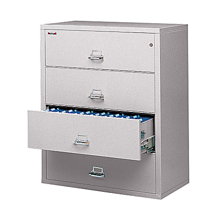 FireKing® UL 1-Hour 44-1/2&quot;W Lateral 4-Drawer Fireproof File