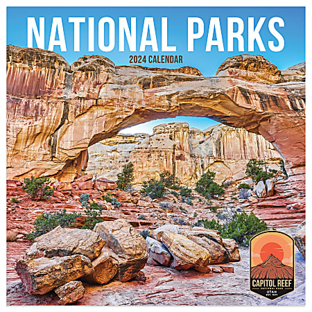 2024 TF Publishing Scenic 16-Month Monthly Mini Wall Calendar, 7” x 7”, National Parks, January To December