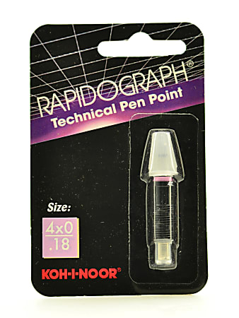 Koh-I-Noor Rapidograph No. 72D Replacement Point, 4x0, 0.18 mm