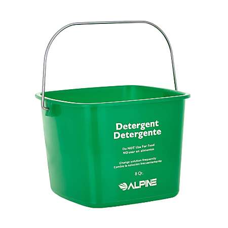 Alpine Cleaning Buckets 8 Qt Green Pack Of 4 Buckets - Office Depot