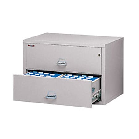 FireKing® UL 1-Hour 44-1/2&quot;W Lateral 2-Drawer Fireproof File
