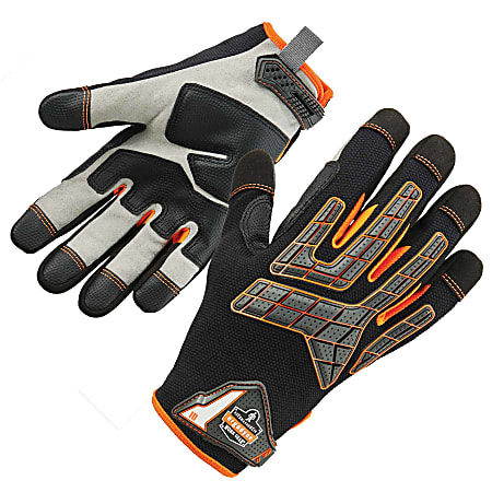 Ergodyne ProFlex 760 Impact-Reducing Utility Gloves, Extra Large, Black