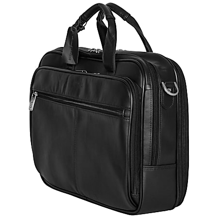 Kenneth Cole Reaction Top Zip Leather Portfolio With 15.4 Laptop Pocket ...