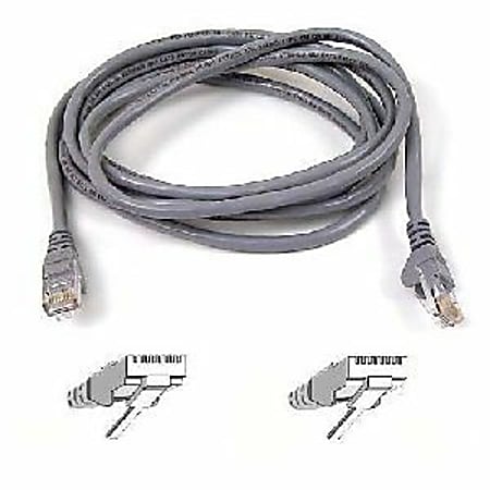 Belkin Cat. 6 UTP Patch Cable - RJ-45 Male - RJ-45 Male - 30ft - Gray