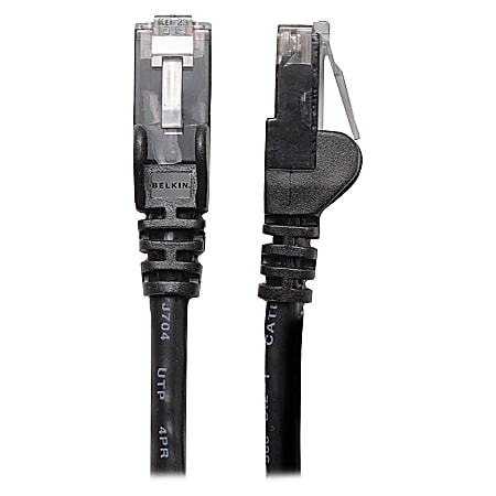 Belkin Cat. 6 UTP Patch Cable - RJ-45 Male - RJ-45 Male - 15ft - Black Belkin Cat. 6 UTP Patch Cable - RJ-45 Male - RJ-45 Male - 15ft - Black