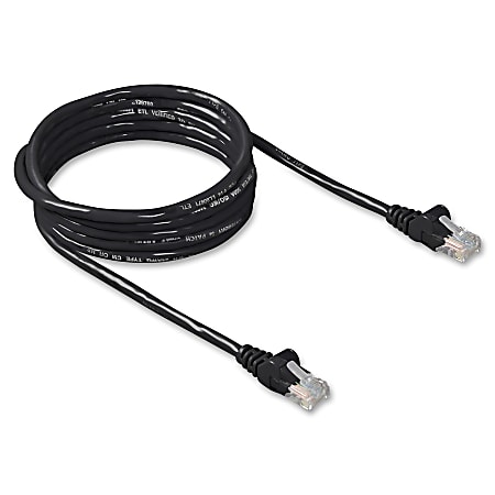 Belkin Cat. 6 UTP Patch Cable - RJ-45 Male - RJ-45 Male - 15ft - Black Belkin Cat. 6 UTP Patch Cable - RJ-45 Male - RJ-45 Male - 15ft - Black