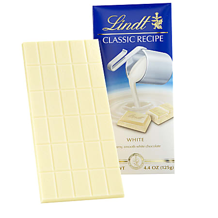 Lindt Classic Recipe Bars, White Chocolate, 4.4 Oz, Box Of 12
