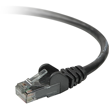 Belkin Cat. 6 UTP Patch Cable - RJ-45 Male - RJ-45 Male - 30ft - Black