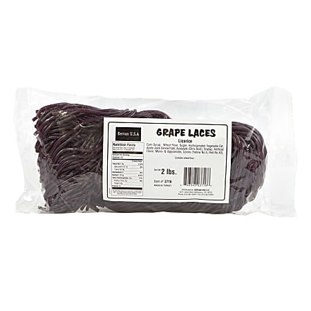 Kervan Licorice Laces, Grape, 2-Lb Bag