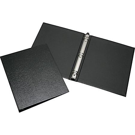 Office Depot Brand Durable Reference Memo Size 3 Ring Binder 1 Round Rings  49percent Recycled Black - Office Depot