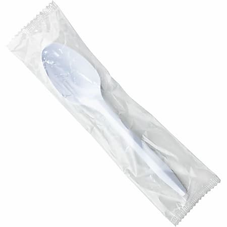 Genuine Joe Individually Wrapped Spoon - 1 Piece(s) - 1000/Carton - Spoon - 1 x Spoon - Disposable