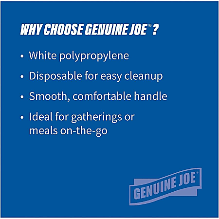 Genuine Joe Individually Wrapped Spoon - 1 Piece(s) - 1000/Carton - Spoon - 1 x Spoon - Disposable