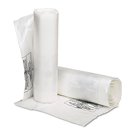 SKILCRAFT Shredder Bags, 49" x 51", 60 Gallons, Clear, 25 Bags Per Roll, Set of 2 Rolls, (AbilityOne 8105-01-557-4982)