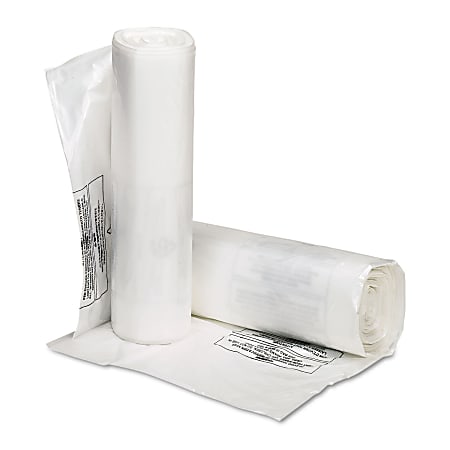 SKILCRAFT Shredder Bags, 49" x 51", 60 Gallons, Clear, 25 Bags Per Roll, Set of 2 Rolls, (AbilityOne 8105-01-557-4982)