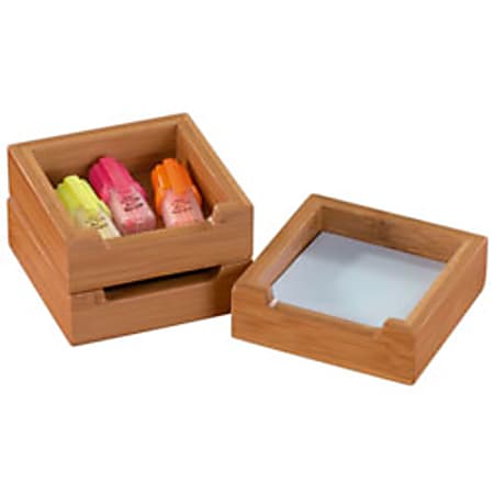 Bamboo Paper Clip Holder, Light Brown