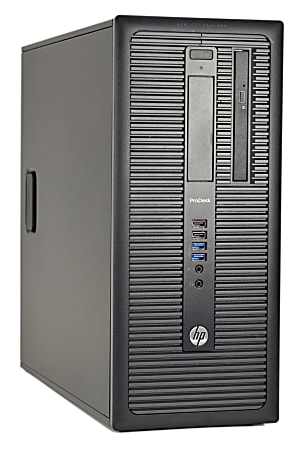 HP ProDesk 600 G1-MT Refurbished Desktop PC, Intel® Core™ i5, 8GB Memory, 128GB Solid State Drive/500GB Hard Drive, Windows® 10, J1-600G1TA01