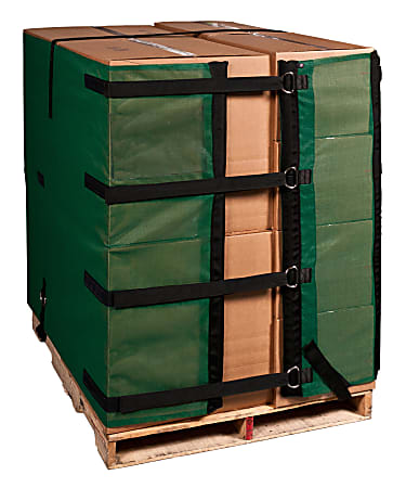 Pallet Wrapz Reusable Pallet Wrap With Gorilla Grips, 4' x 14 1/5', Green