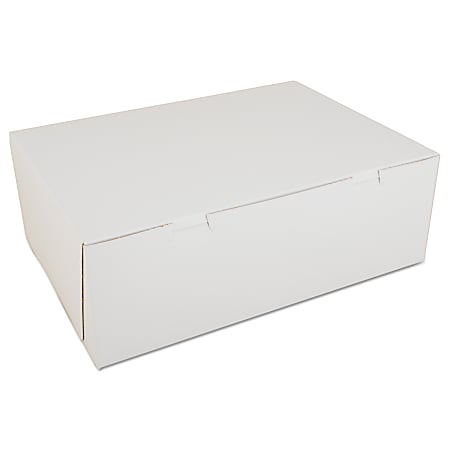 SCT® Nonwindow Bakery Boxes, 5"H x 14 1/2"W x 10 1/2"D, White, Pack Of 100 Boxes