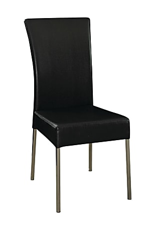 Powell® Home Fashions Cameo Dining Chair, Set of 2, Black/Chrome