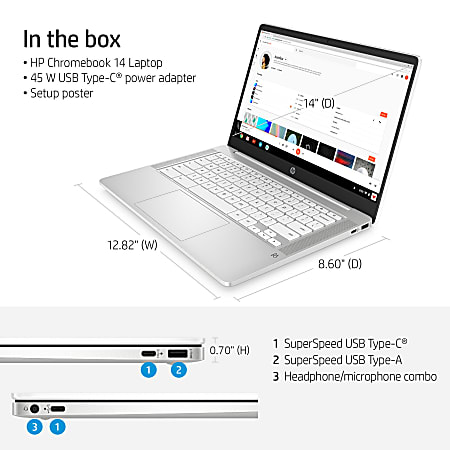 HP 14a na0122od Chromebook 14 Screen Intel Pentium 4GB Memory 64GB