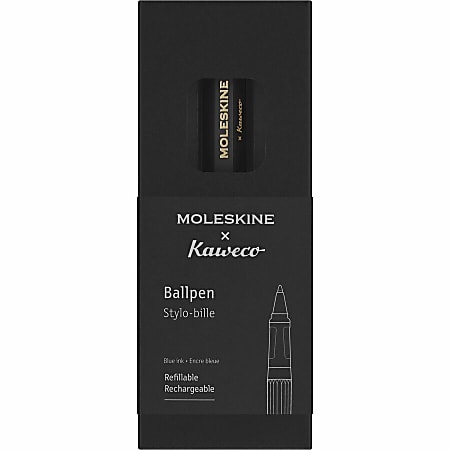 Moleskine X Kaweco Pen Medium Point 1.0 mm Black Barrel Blue Ink