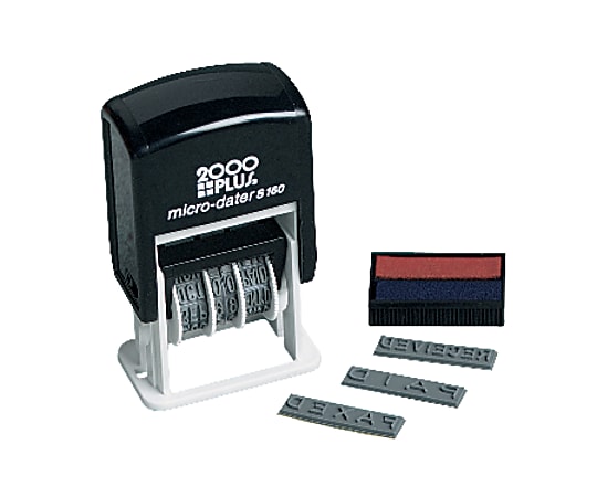 2000Plus® 2-Color Micro Dater Self-Inking Stamp, Received/Paid/Faxed