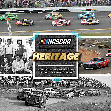 2024 TF Publishing Sports Monthly Wall Calendar, 12” x 12”, NASCAR Heritage, January To December