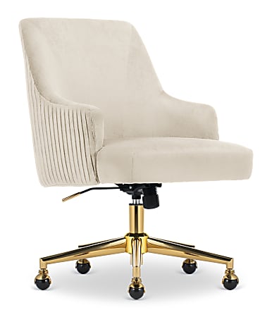 Serta® Scarlett Ergonomic Fabric Mid-Back Home Office Chair, Beige