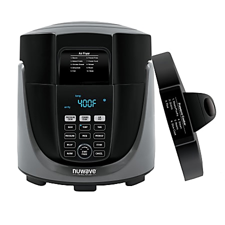 NuWave 33901 Duet Pressure Cooker/Air Fryer, 11-3/4”H x 12-3/4”W x 22”D, Black