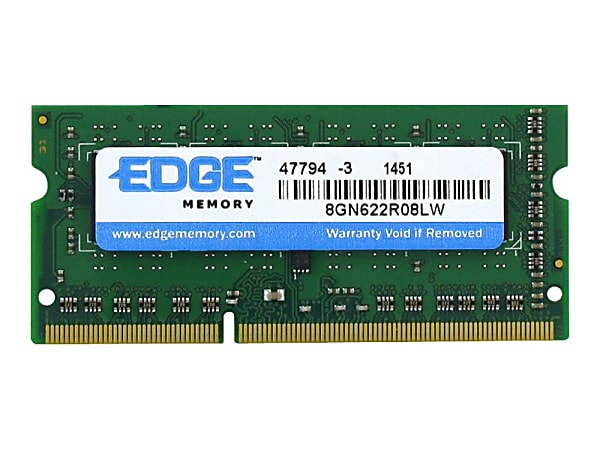EDGE 2GB DDR3 SDRAM Memory Module - For Notebook - 2 GB (1x 2GB) - DDR3-1600/PC3-12800 DDR3 SDRAM - 1600 MHz - PE243791