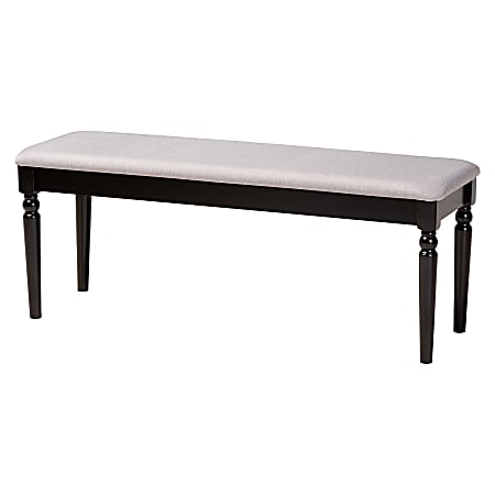 Baxton Studio Giovanni Dining Bench, Gray/Dark Brown