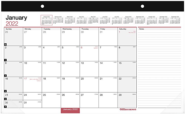 Office Depo 2022 Calendar