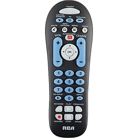 RCA 3 device universal remote - For Home Theater, Cable Box, TV, DVD Player, VCR