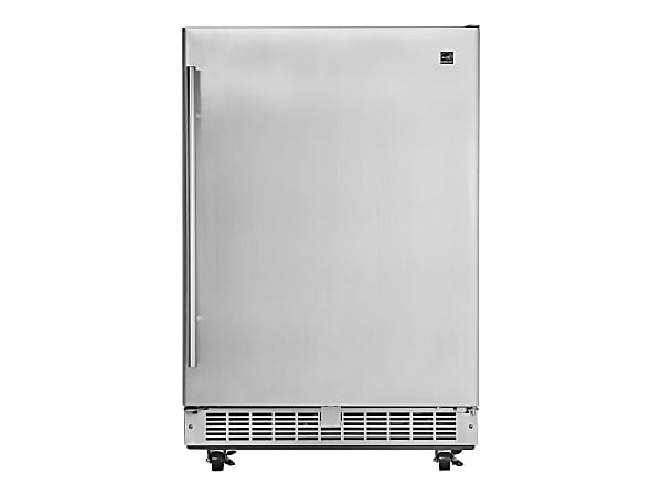 Silhouette Aragon Professional DAR055D1BSSPRO Refrigerator - 5.50 ft³ - Auto-defrost - 5.50 ft³ Net Refrigerator Capacity - 120 V AC - 278 kWh per Year - Silver, Stainless Steel - Stainless Steel - Glass Shelf, Stainless Steel - Built-in