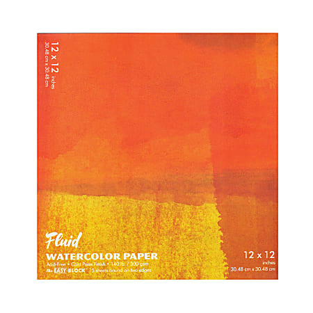 Global Art Fluid Watercolor Block, 12" x 12",