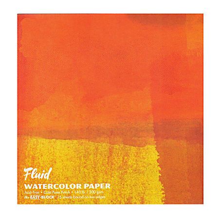 Fluid Cold Press Watercolor Paper 16 in. x 16 in. Block