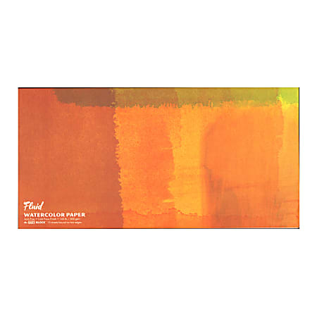 Global Art Fluid Watercolor Block, 12" x 24", White