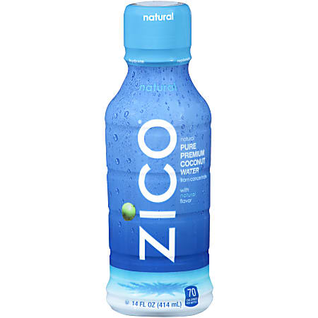 Zico Natural Coconut Water, 14 Oz, Pack Of 12