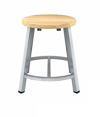 National Public Seating Titan Stool 18 Natural WoodGray - Office Depot