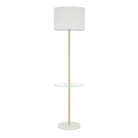 LumiSource Chloe Shelf Floor Lamp, 62-1/2"H, White