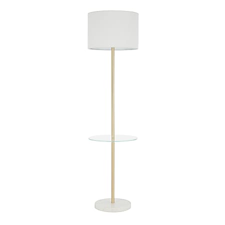 LumiSource Chloe Shelf Floor Lamp, 62-1/2"H, White