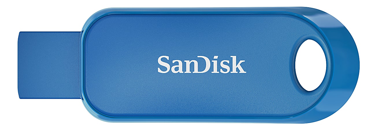 Sandisk Cruzer Snap USB Flash Drive, 64GB, Blue