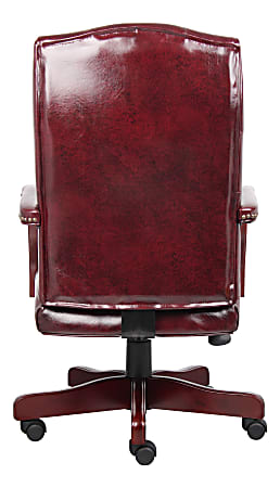 Maroon leather office chair outlet