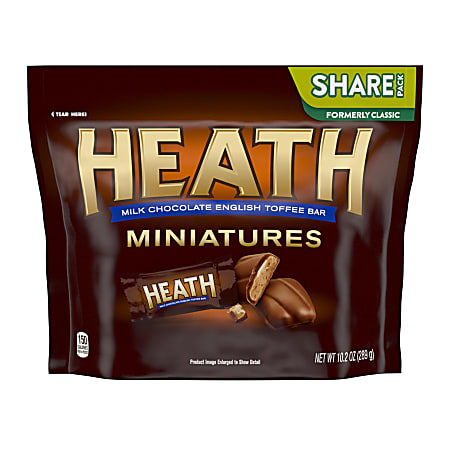 Hershey's® HEATH Milk Chocolate English Toffee Bar Miniatures, 10.2 Oz, Pack Of 3 Bags