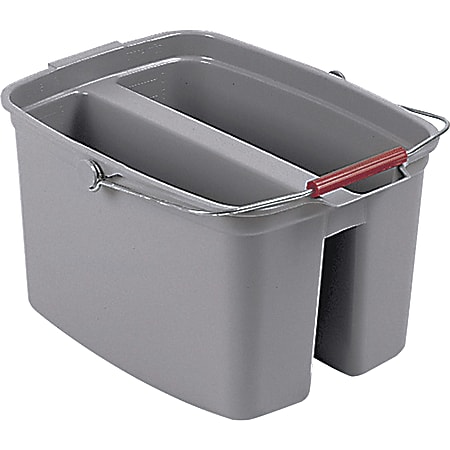 Rubbermaid Commercial 19-Qt Double Pails, Gray, Set Of 6 Pails