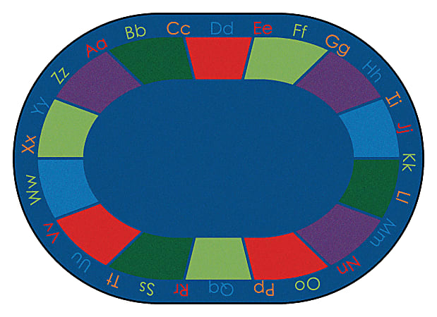 Carpets For Kids® Premium Collection Colorful Places Oval Seating Rug, 8'3" x 11'8", Multicolor