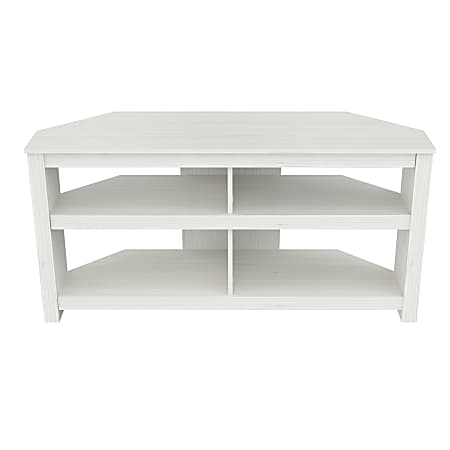 Inval Corner TV Stand For TVs Up To 60", Laricina White