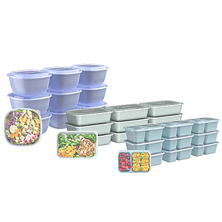 Bentgo Prep 60-Piece Meal Prep Kit, Floral Pastels, Total Qty 1