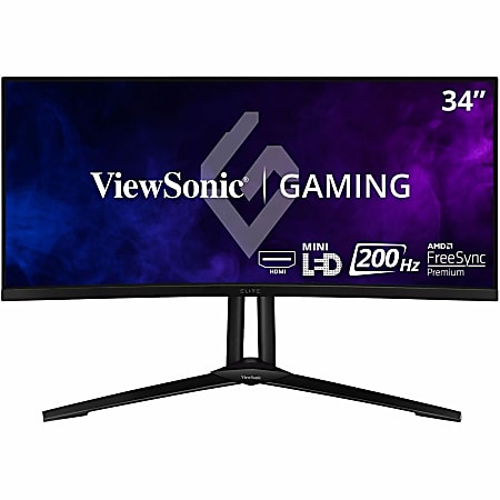 ViewSonic® XG341C-2K 34" UW-QHD Curved Screen UltraWide LED Gaming LCD Monitor